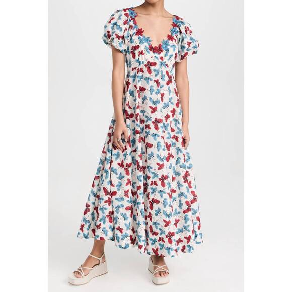 THE GREAT. Dresses & Skirts - NEW THE GREAT. opal butterfly maxi dress in blue multi